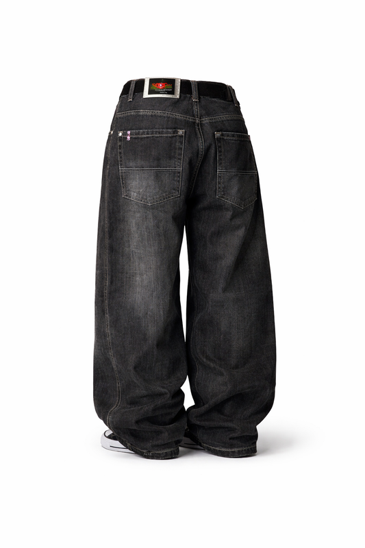 Low-Rise Wide-Leg Denim Jeans