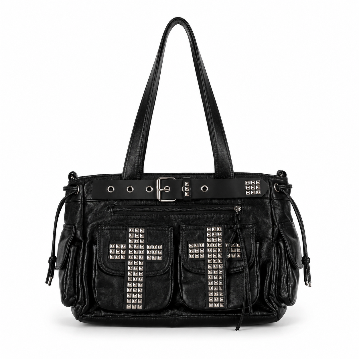 Studded Utility Cross Tote Bag