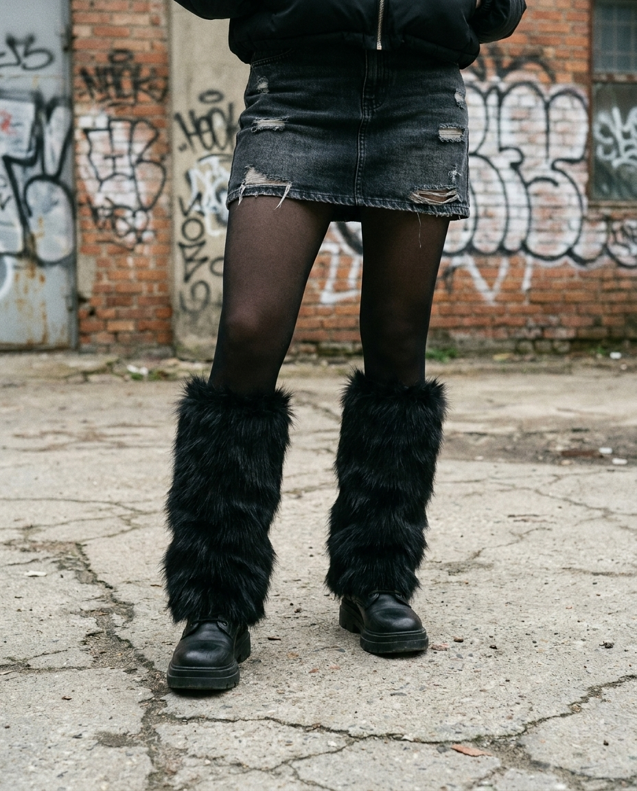 Faux Fur Leg Warmers