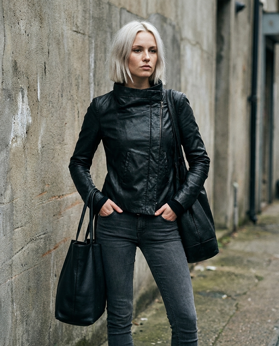 Misora Faux Leather Jacket
