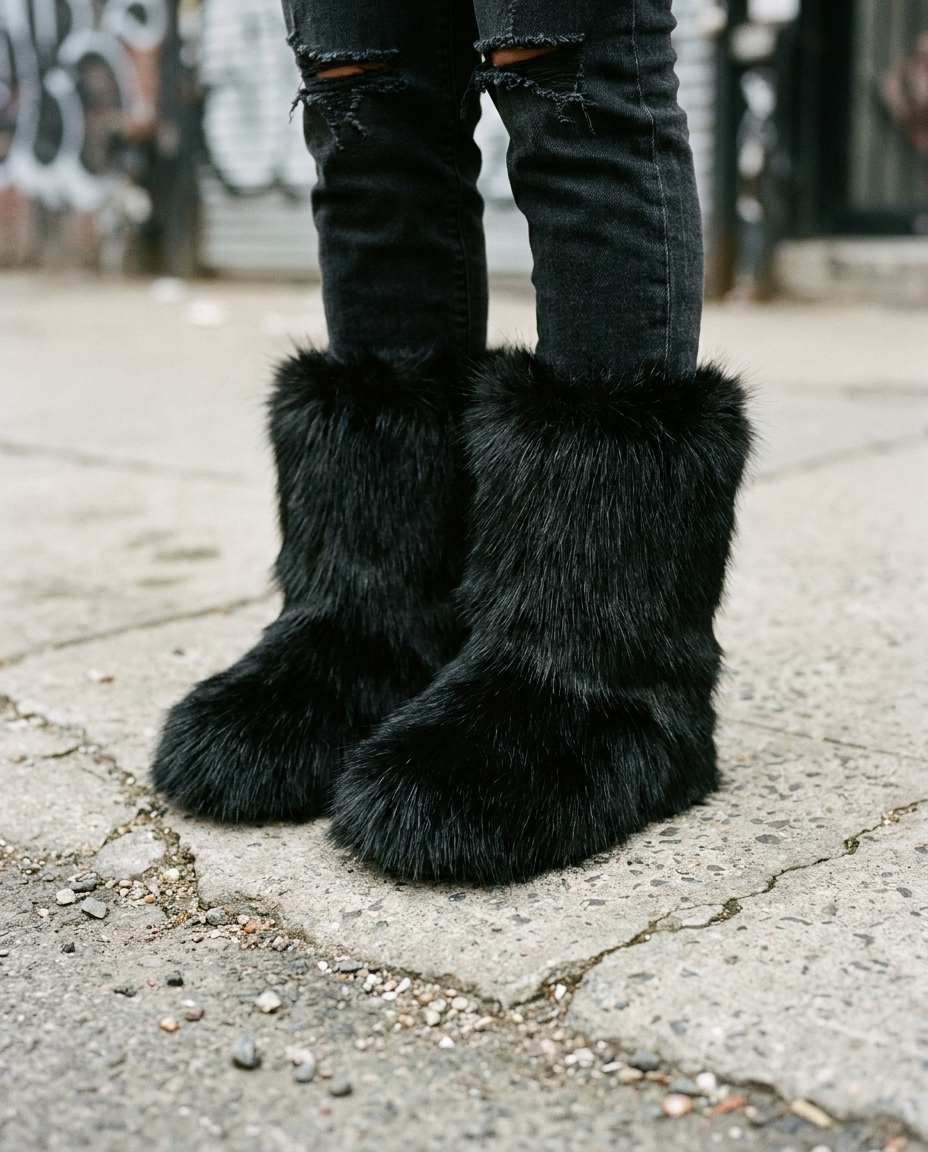 Faux Fur Statement Boots