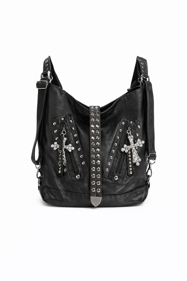 Cross Stud Convertible Bag