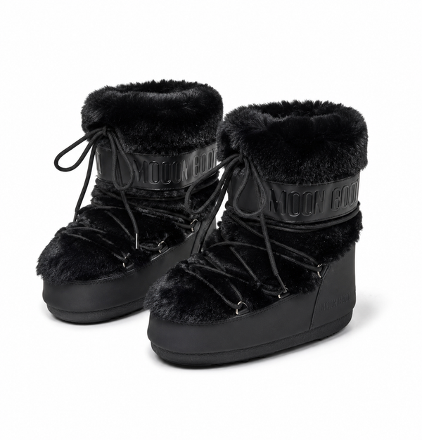 Faux Fur Platform Boots (Short)