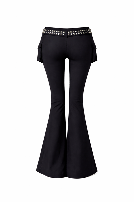 Low-Rise Flared Pants
