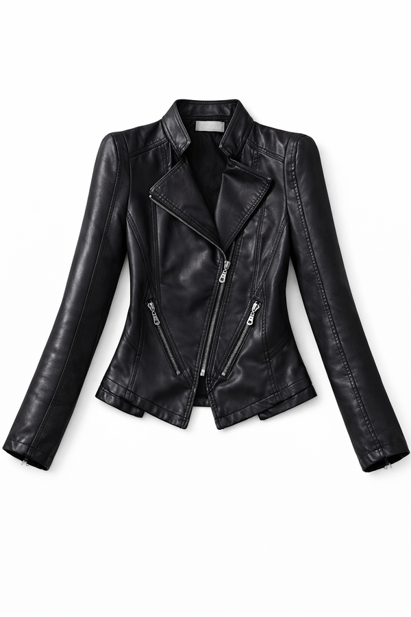 Cropped Leather Jacket
