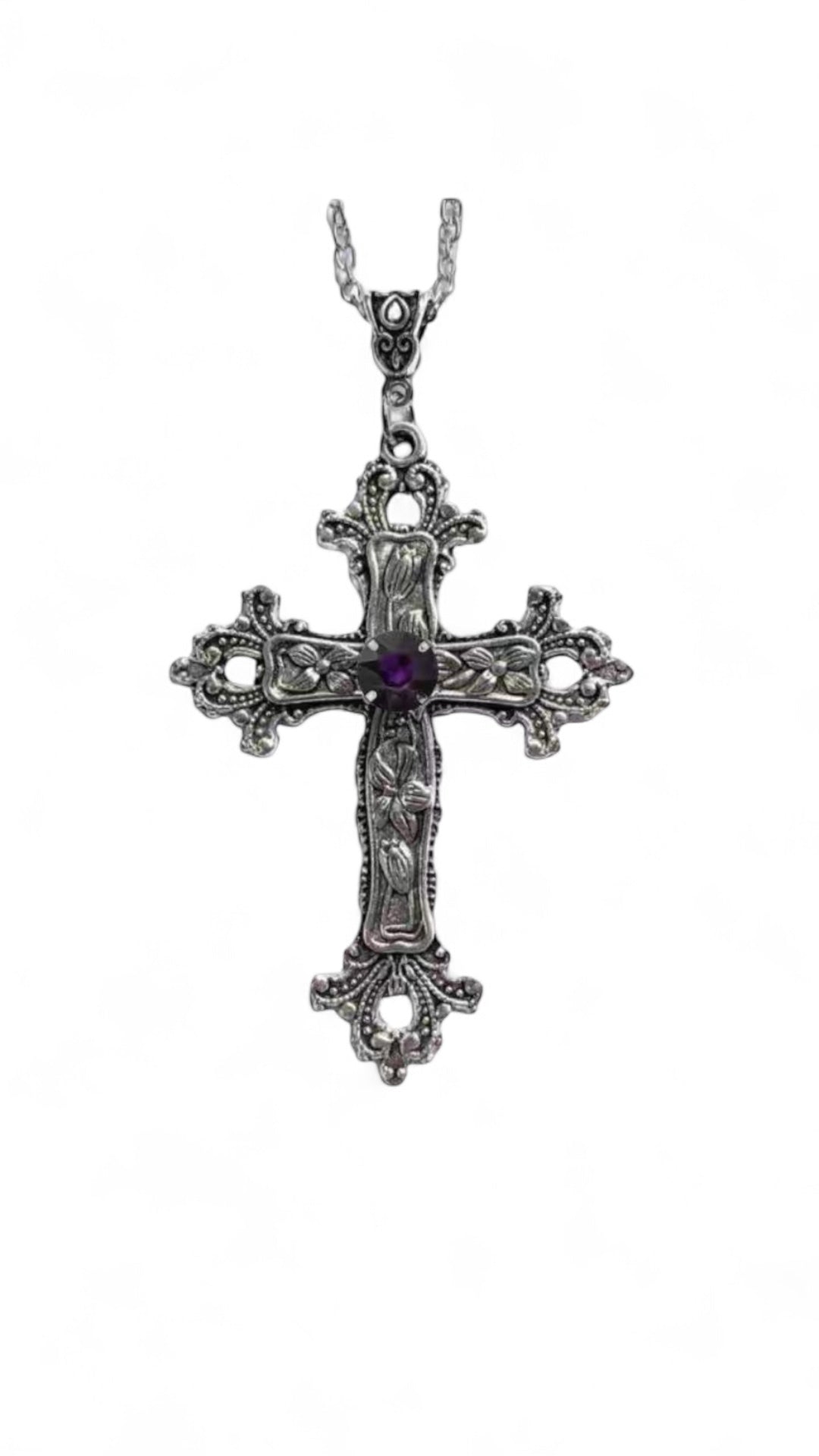 Obsidian Cross Necklace