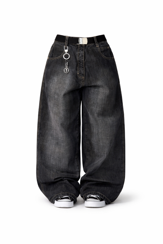 Low-Rise Wide-Leg Denim Jeans