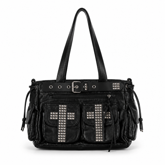 Studded Utility Cross Tote Bag