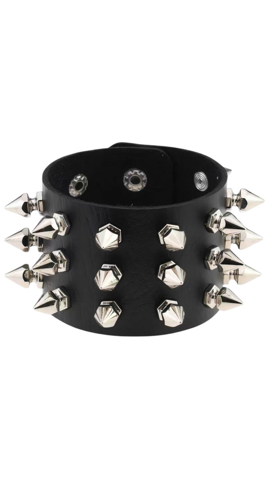 Spiked Wide Cuff Bracelet