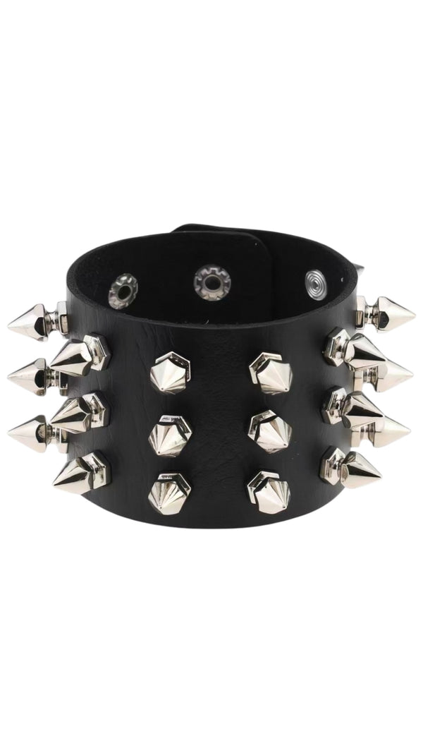 Spiked Wide Cuff Bracelet