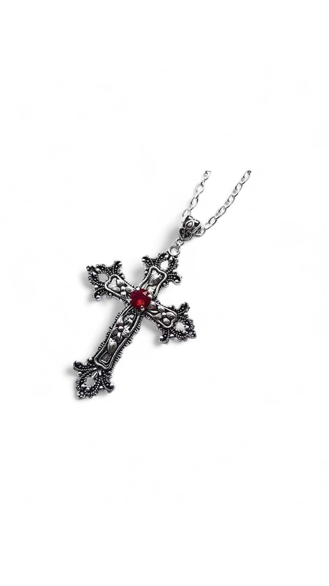 Obsidian Cross Necklace