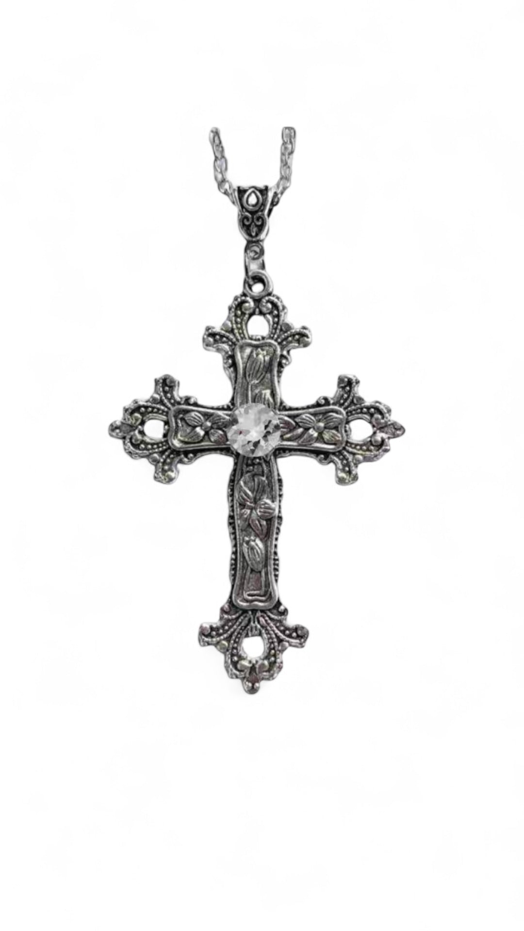 Obsidian Cross Necklace